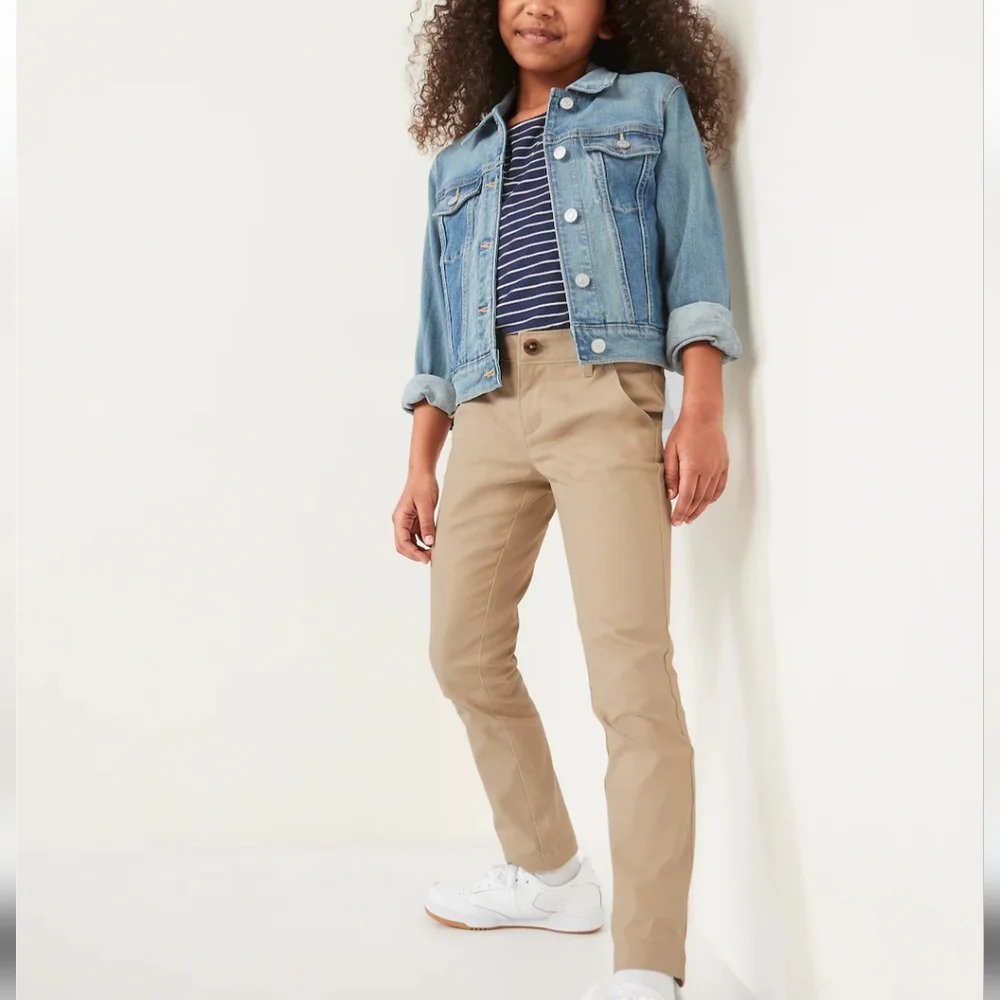 Old Navy Girls Khaki Skinny Stretch School Uniform Pants Size 5